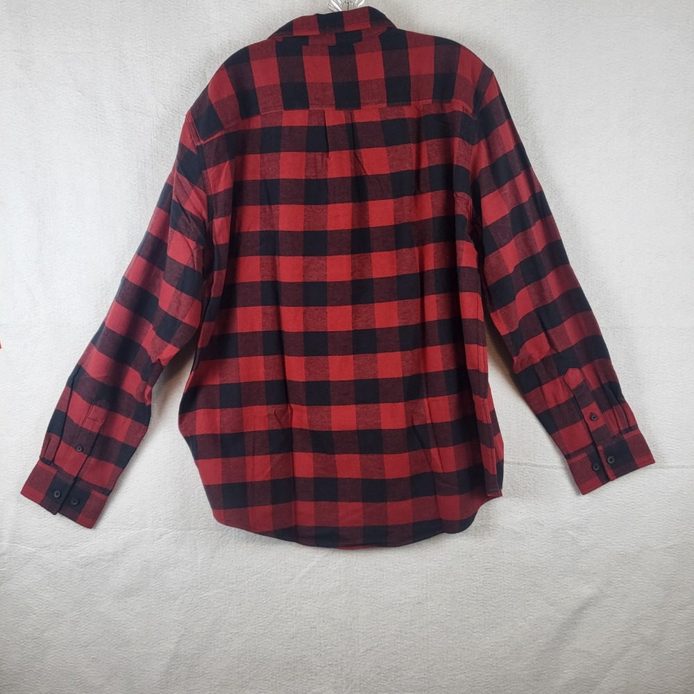 Telluride Clothing Company Mens Red Black Plaid Flannel Shirt Long Sleeve XL - Picture 5 of 6